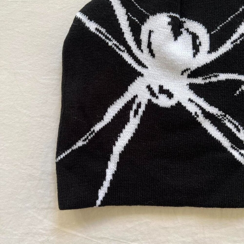 y2k 2000s grunge gothic punk spider black beanie - Picture 3 of 6